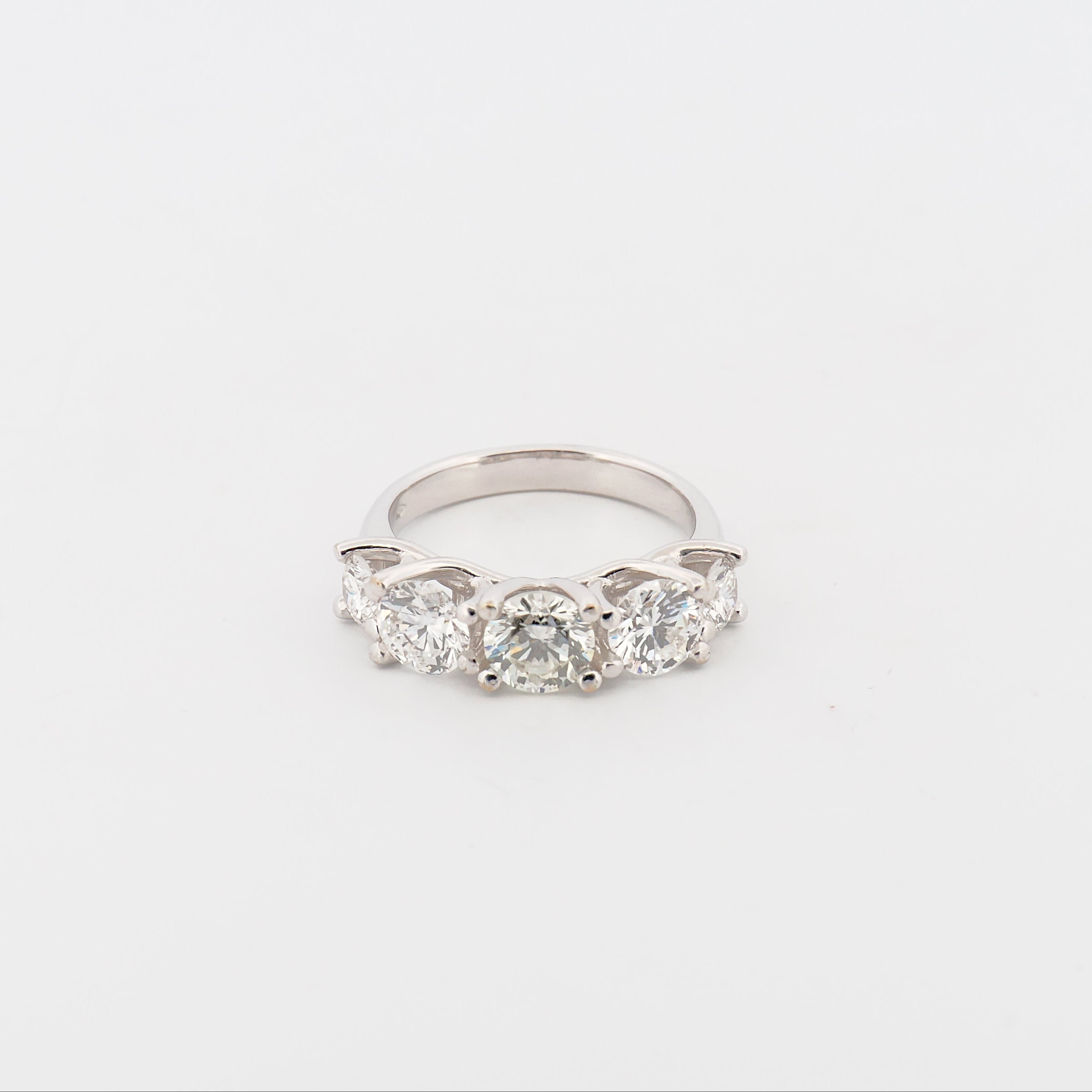 Vintage Halb Memoire Ring mit 5 Brillianten