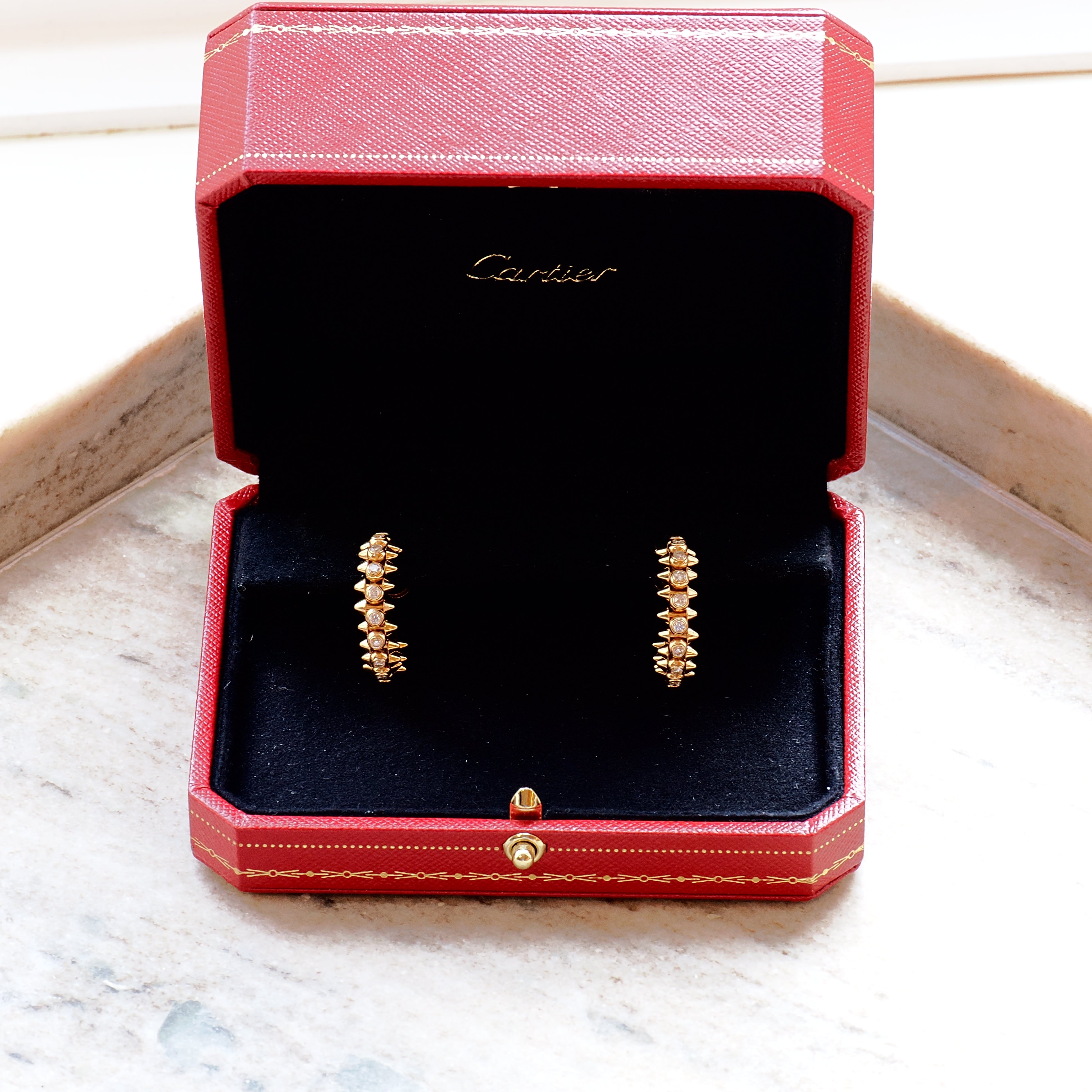 Clash de Cartier Creolen, 18K Gelbgold mit Diamanten (Gr.M)