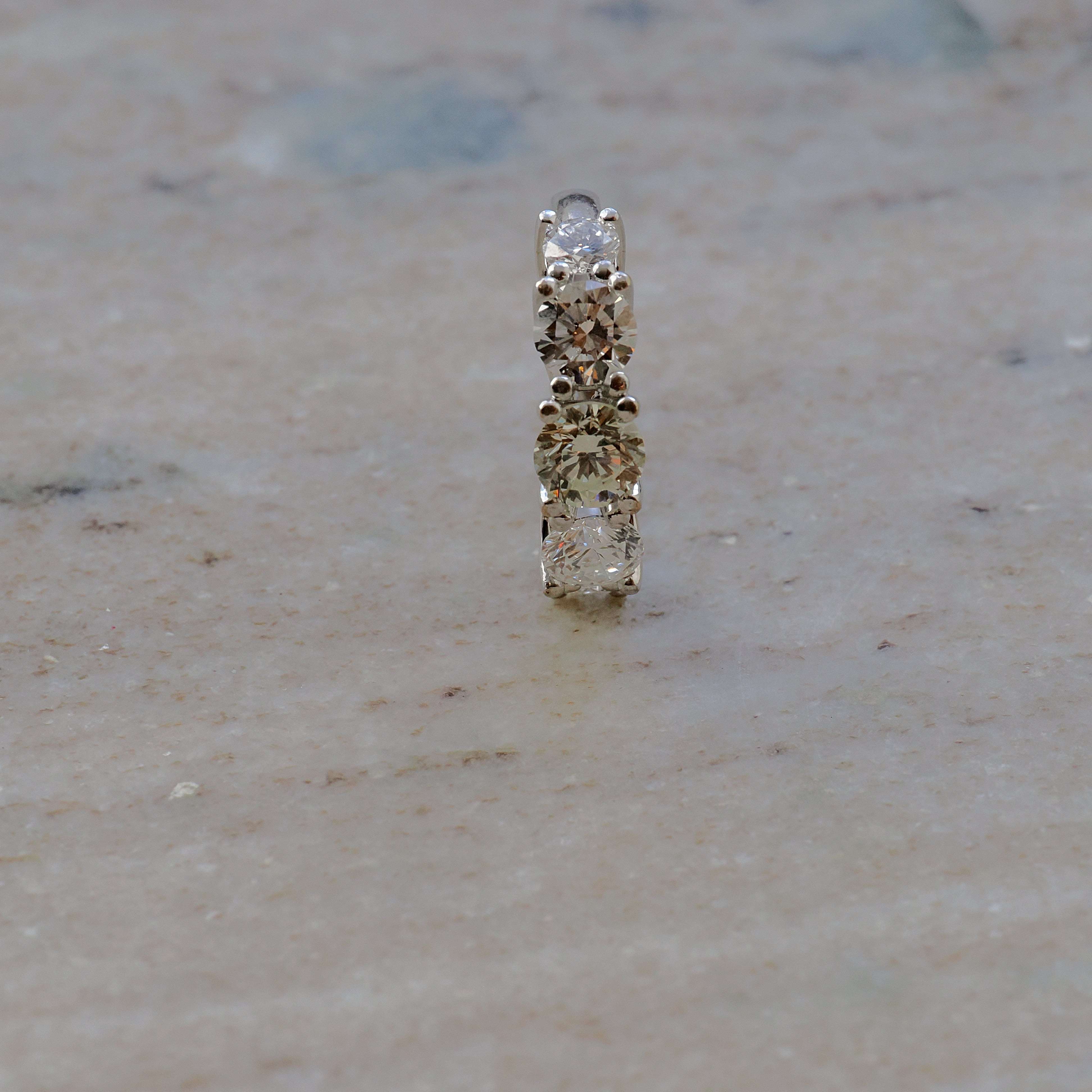 Vintage Halb Memoire Ring mit 5 Brillianten