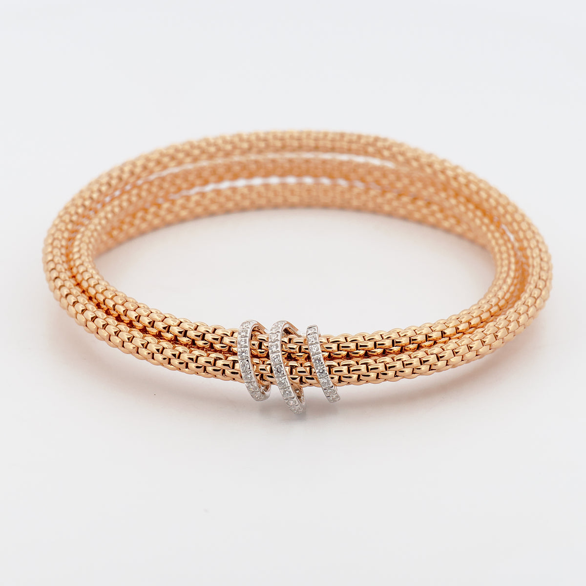 Flex'it Armband mit Pavébesatz in 18K Roségold Größe M