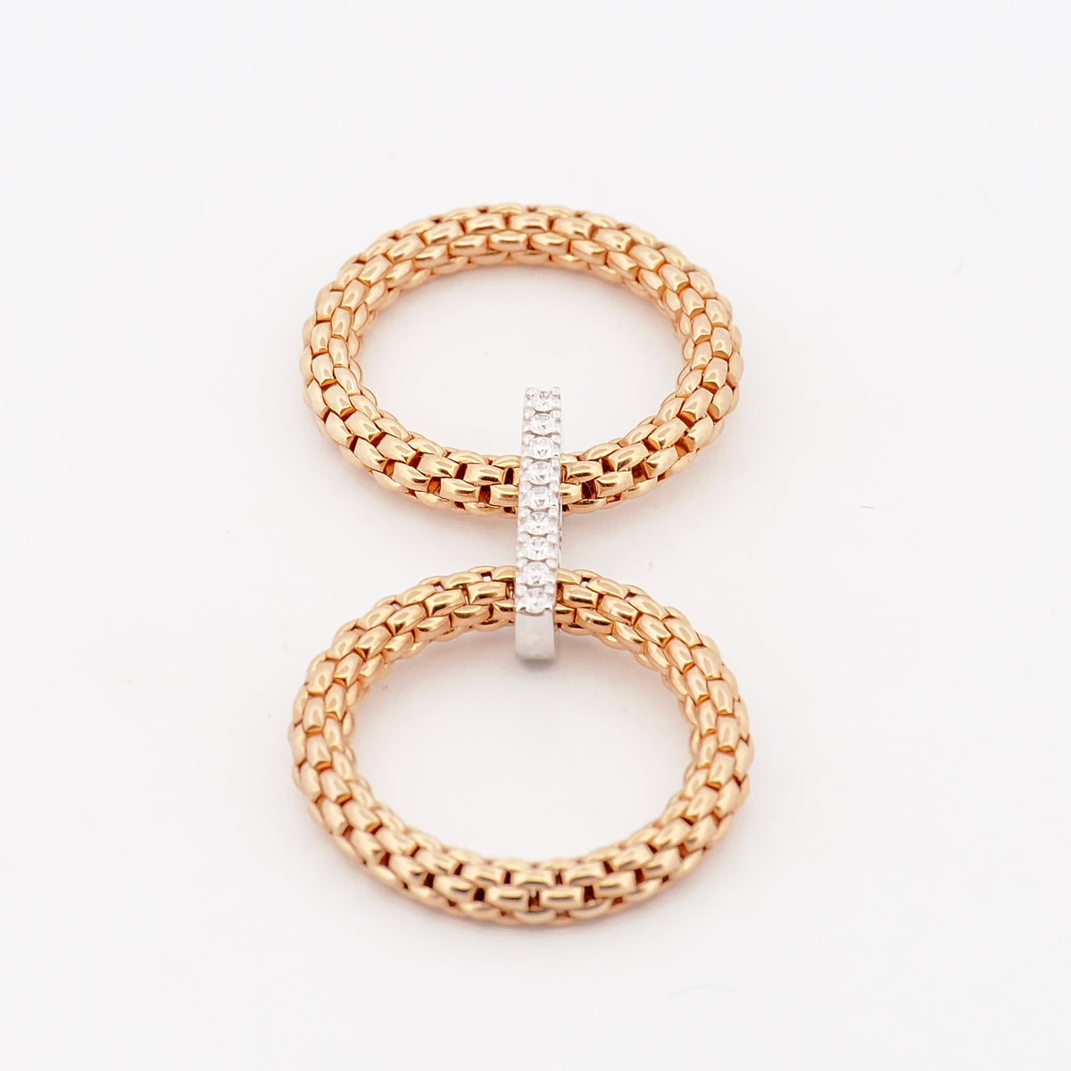Flex’it-Ring aus 18-karätigem Gold mit doppeltem Mesh