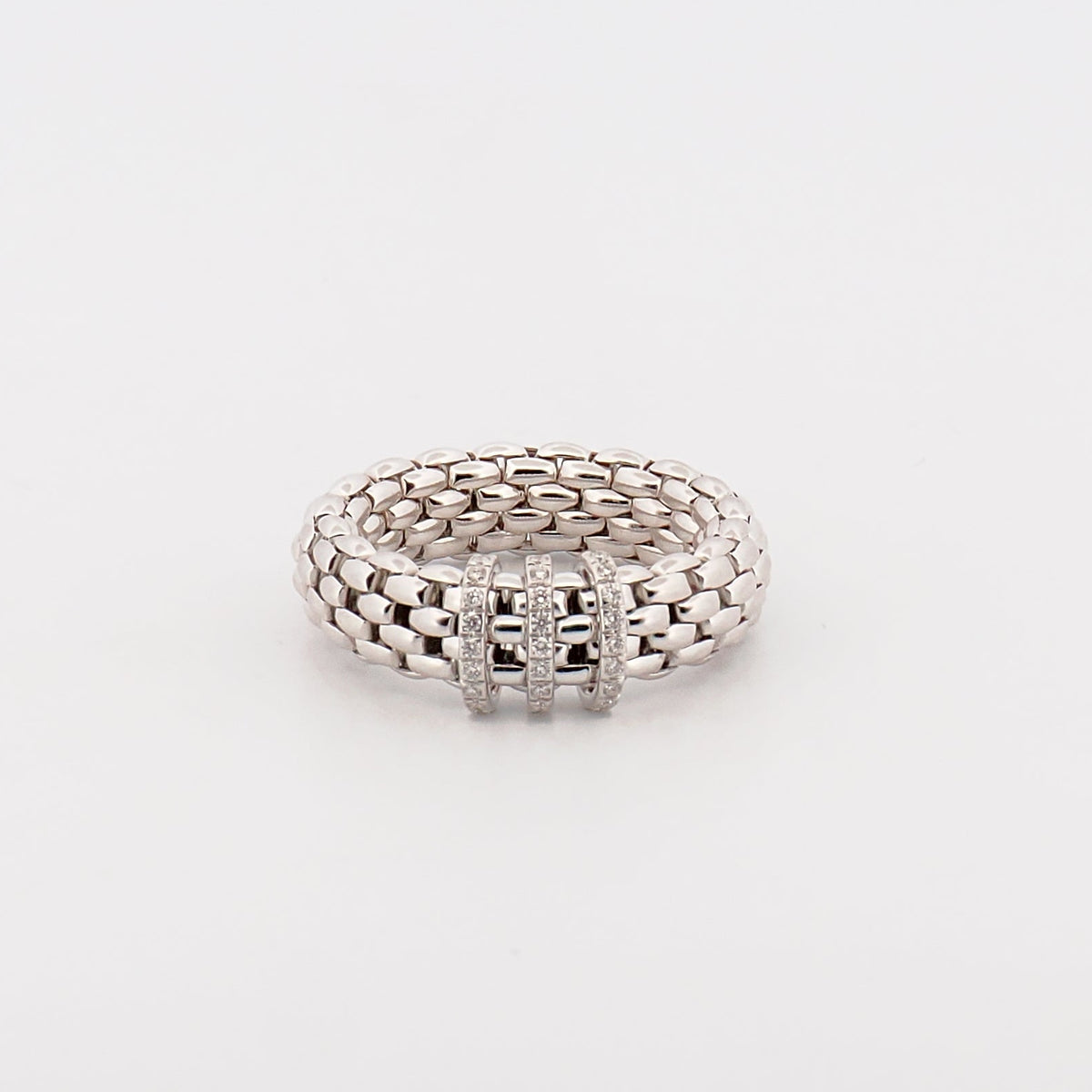 Flex’it-Ring aus 18 Karat Gold mit Diamant-Pavé
