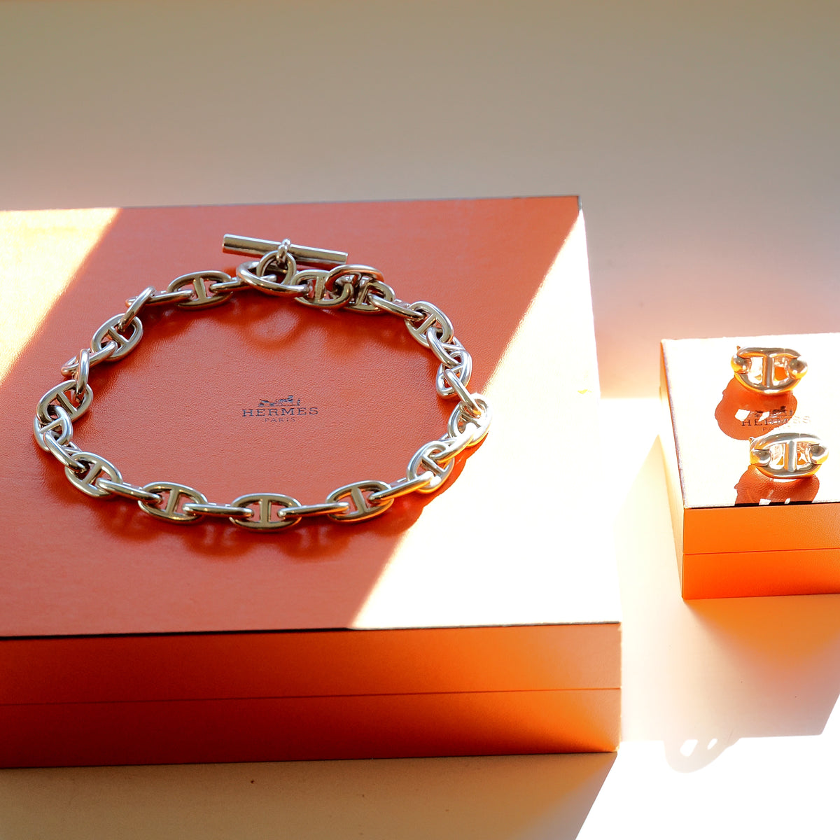 Chaine d'Ancre Halskette GM mit passenden Ohrringen  925 Sterling Silber