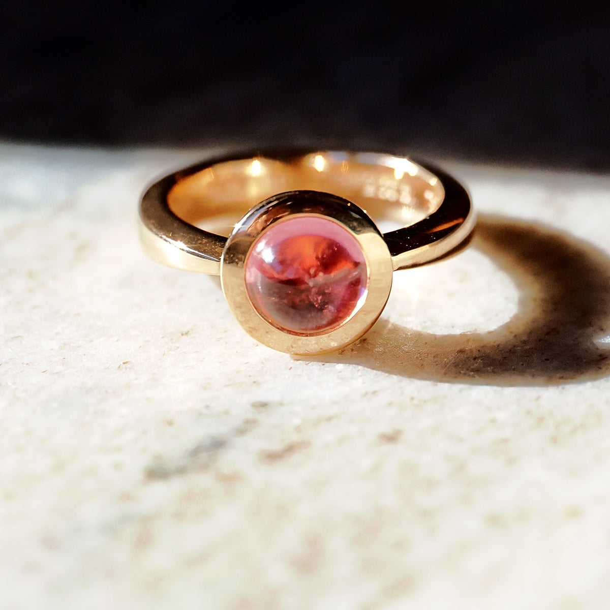 Ring in Roségold mit rosa Turmalin