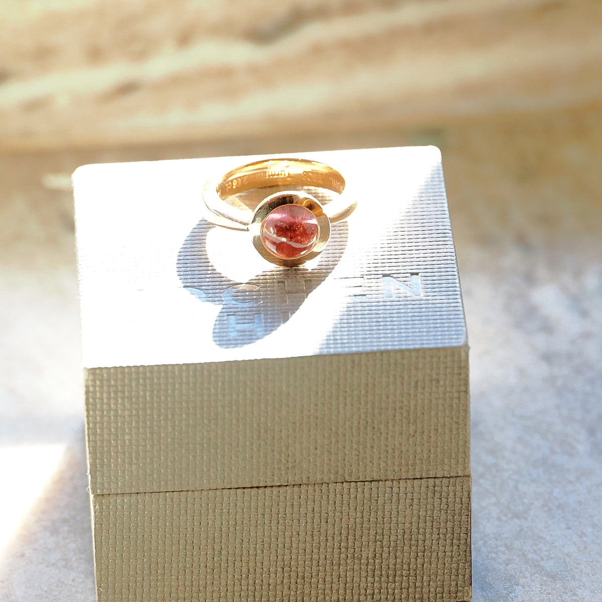 Ring in Roségold mit rosa Turmalin