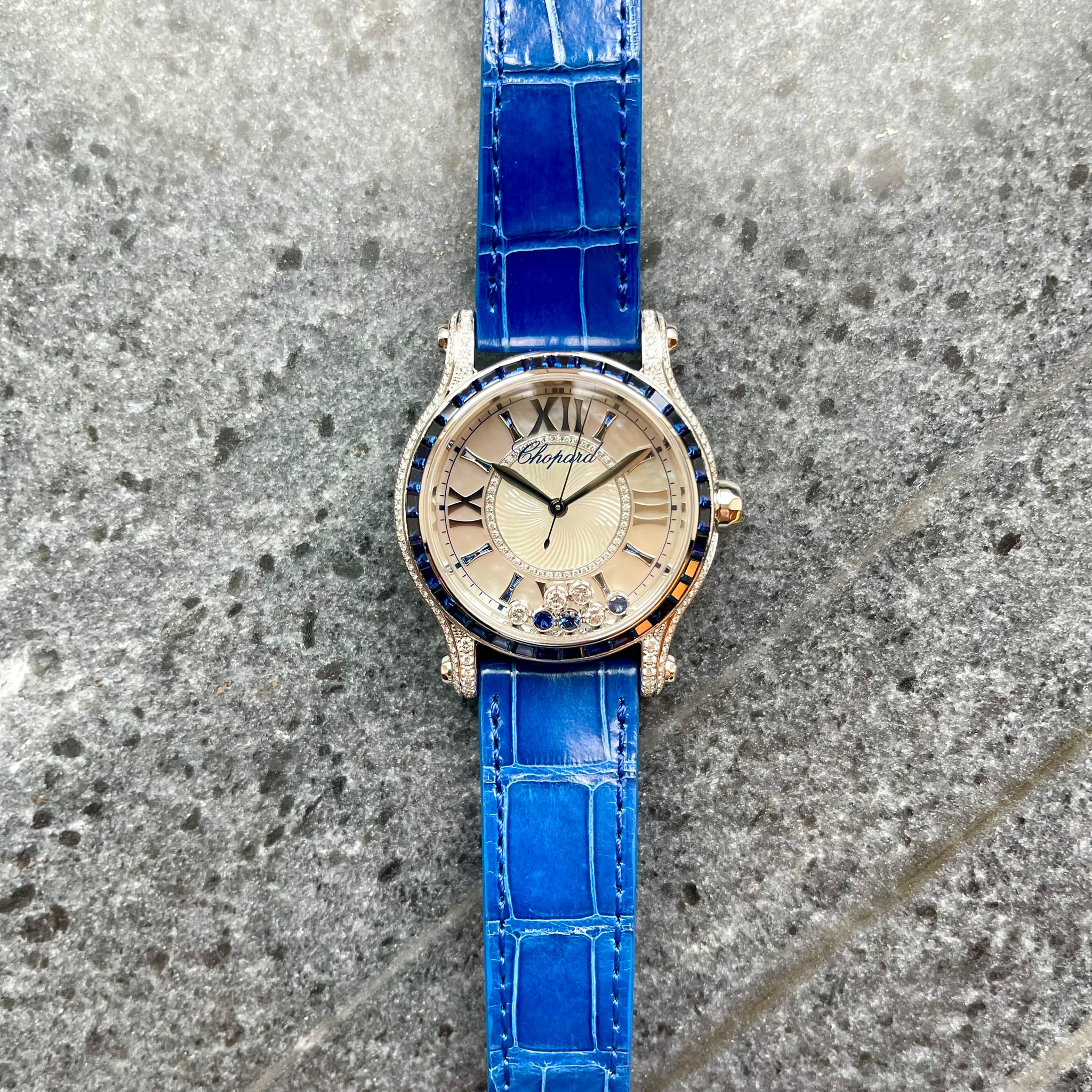 Chopard - Happy Sport / MOP Dial / Chopard Certificate of authenticity /Service 2026/ Whitegold / Box / Retail Price EUR 104.500,00 - [product_sku]