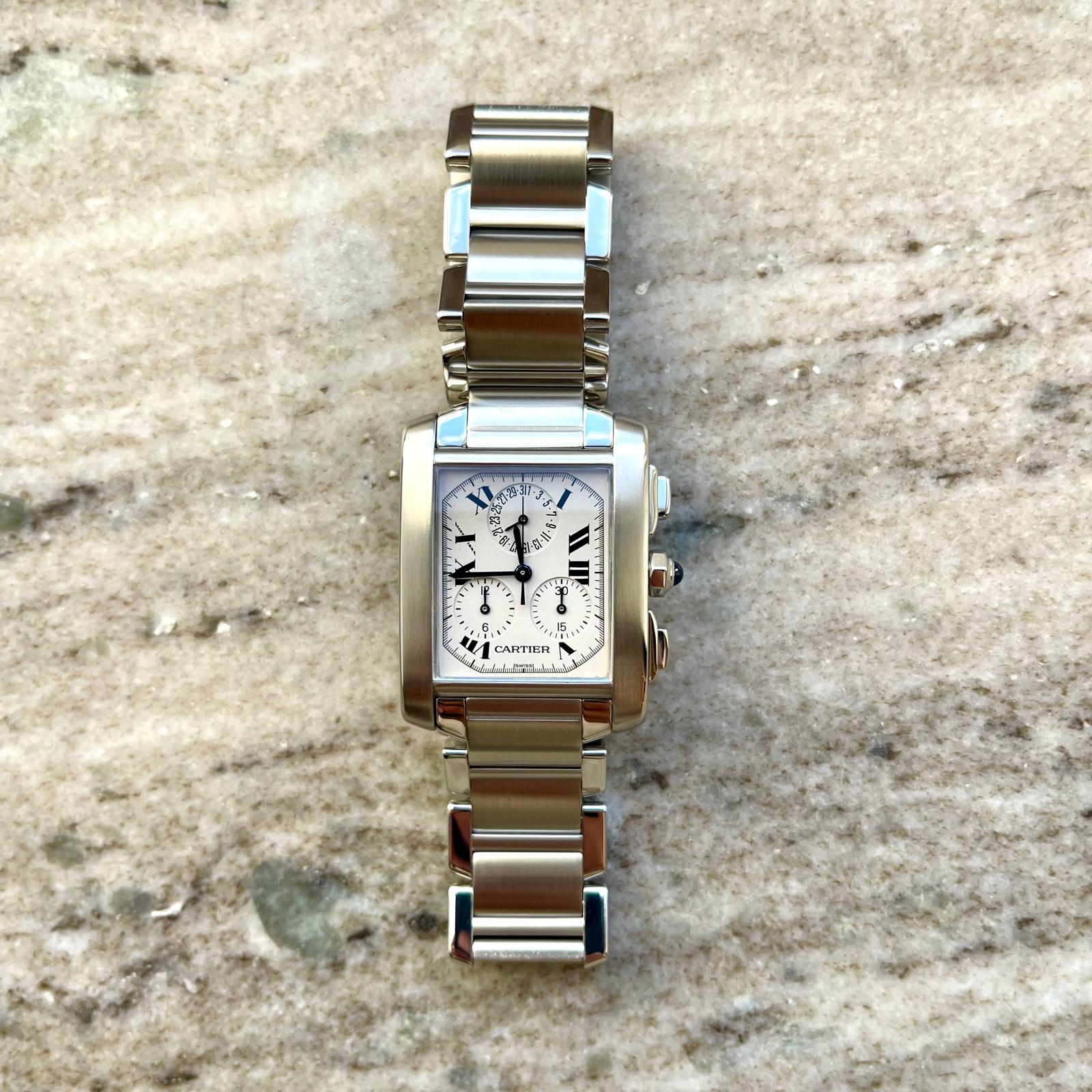 Cartier - Cartier Tank Francaise Chronograph / Cartier Service 2024 (ca. 2000) - [product_sku]
