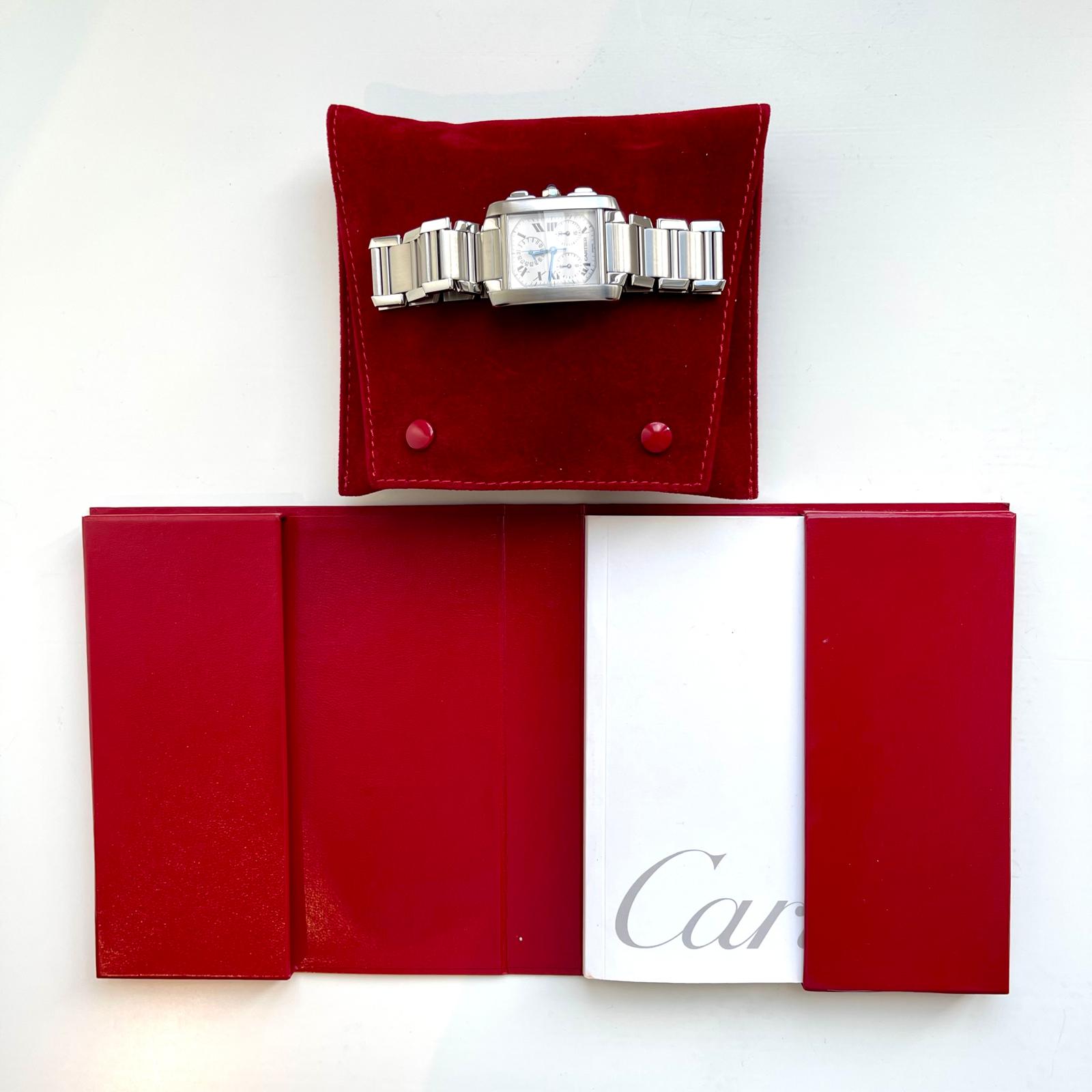 Cartier - Cartier Tank Francaise Chronograph / Cartier Service 2024 (ca. 2000) - [product_sku]
