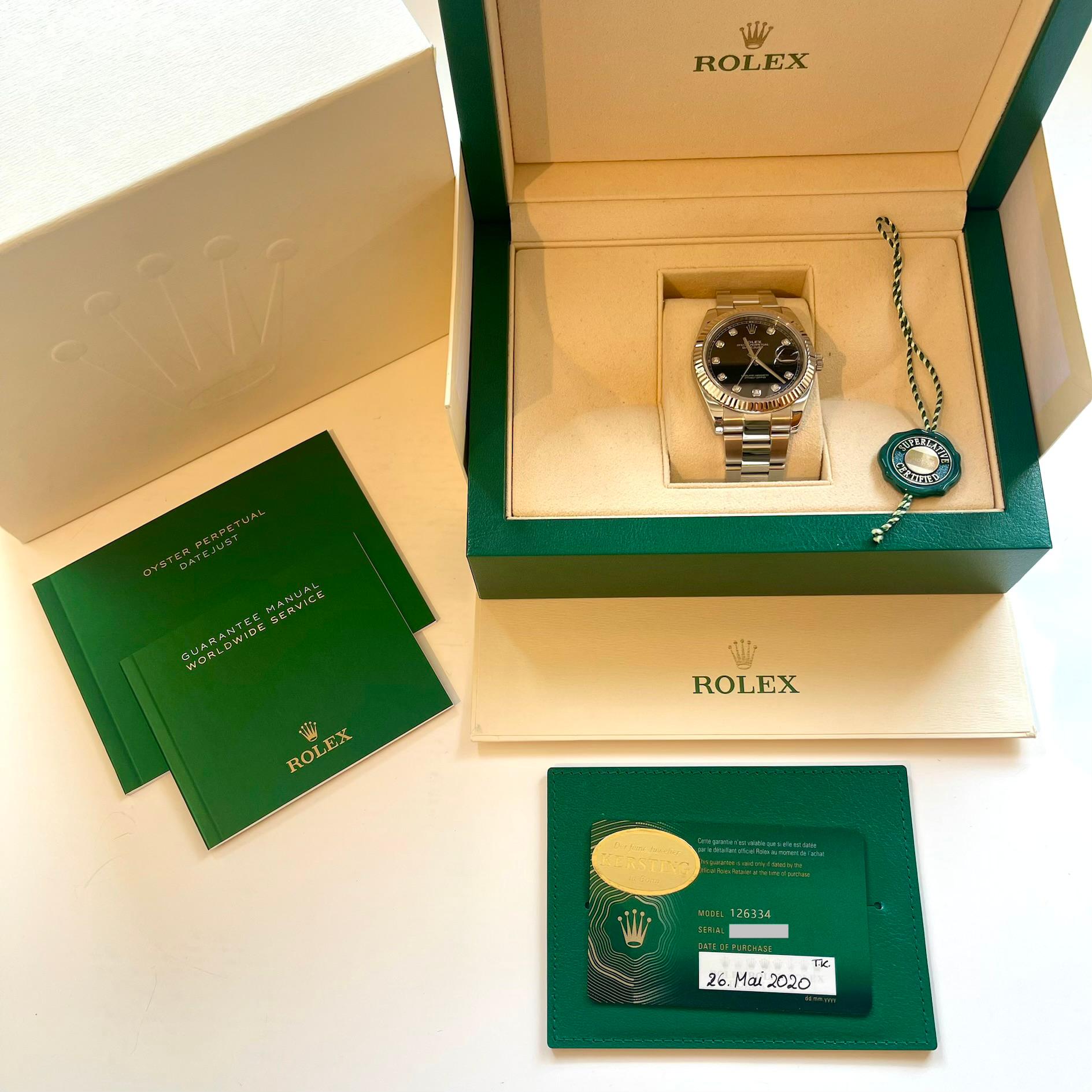 Rolex - Datejust 41 Black Dial / Diamond Indices (2020) - [product_sku]
