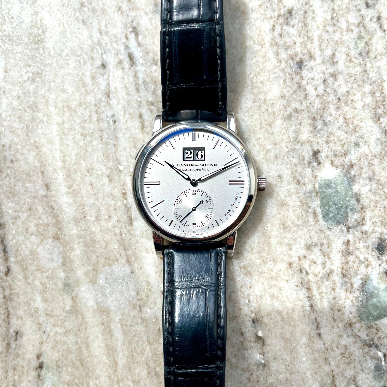A. Lange & Söhne - Langematik Sax-O-Mat 950 Platin full set / very good condt. / Lange service '25 / 2000 - [product_sku]