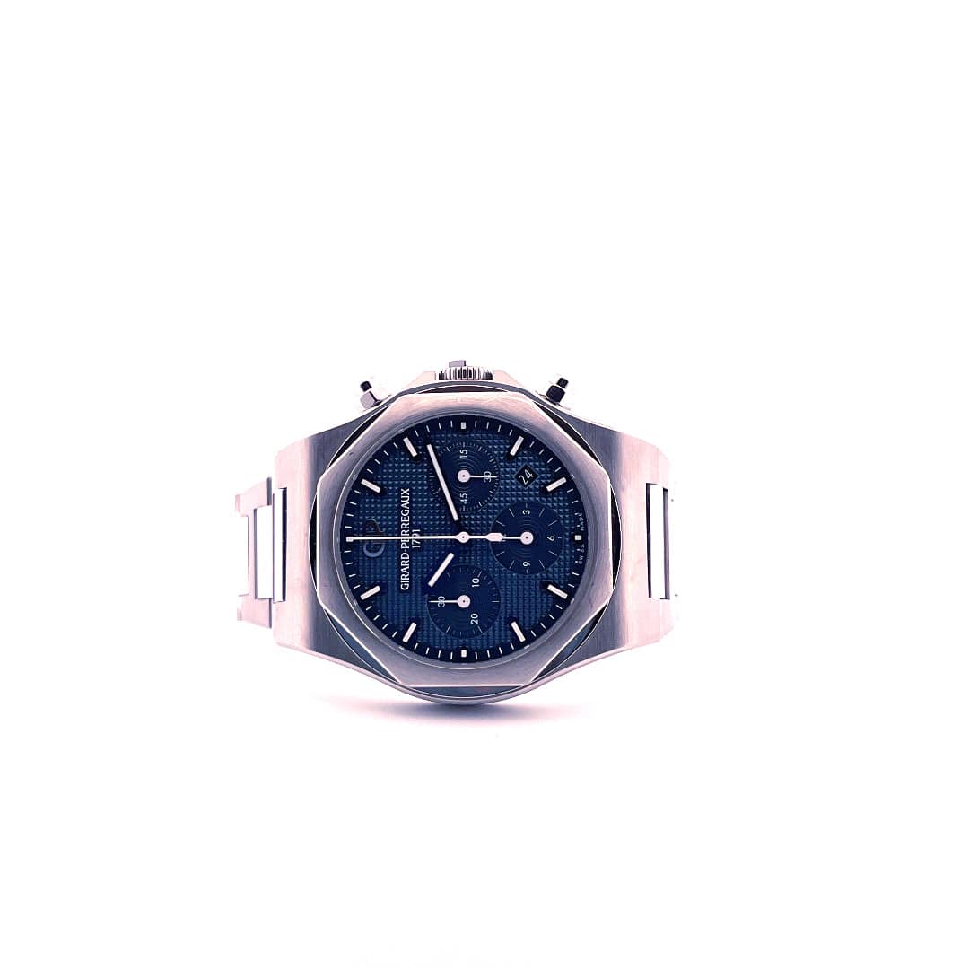 Girard Perregaux - Laureato Chronograph steele blue - Juwelier Spliedt - [product_ Artikelnummer]